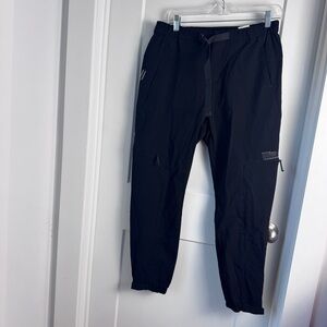 Alexander K Techwear Jogger Pants Men 32 Black Belted Utility Zip Pocket Belt